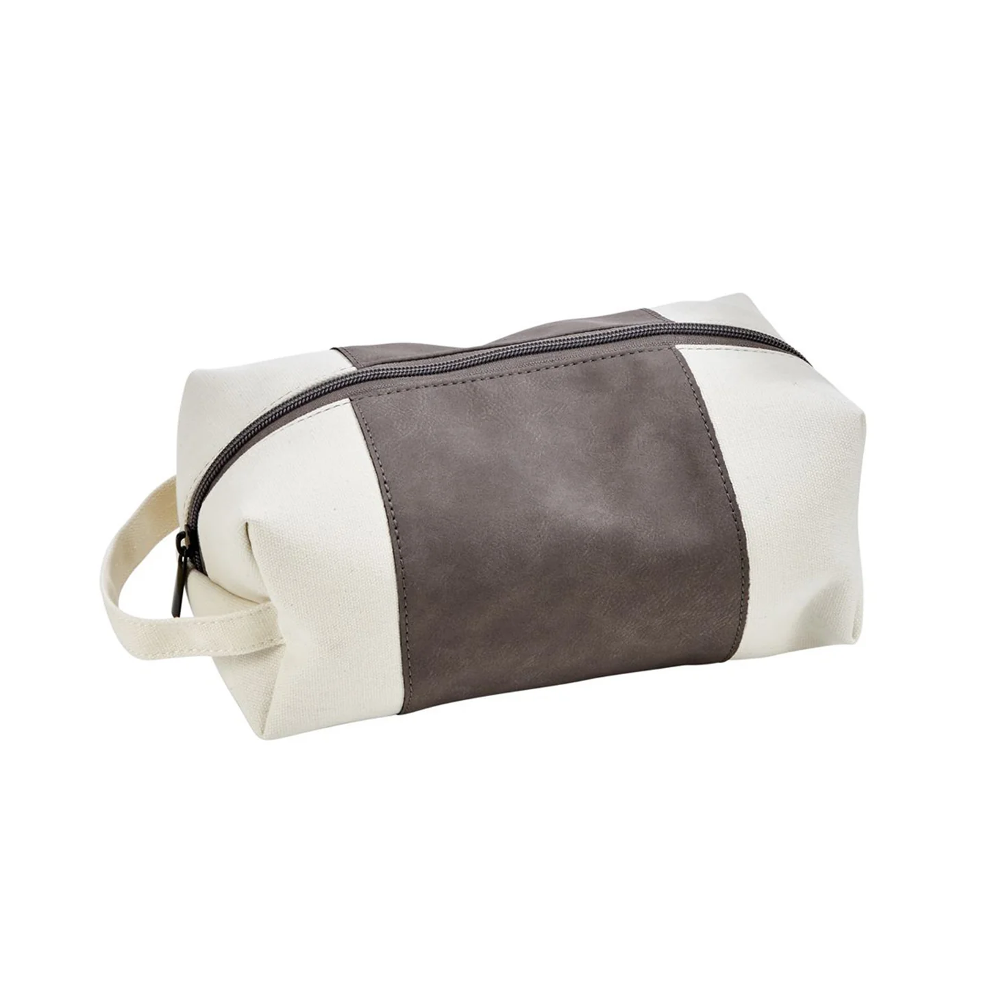 LEATHERETTE/CANVAS GREY TRAVEL KIT