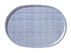 Blue Linen Luxe Oval Tray