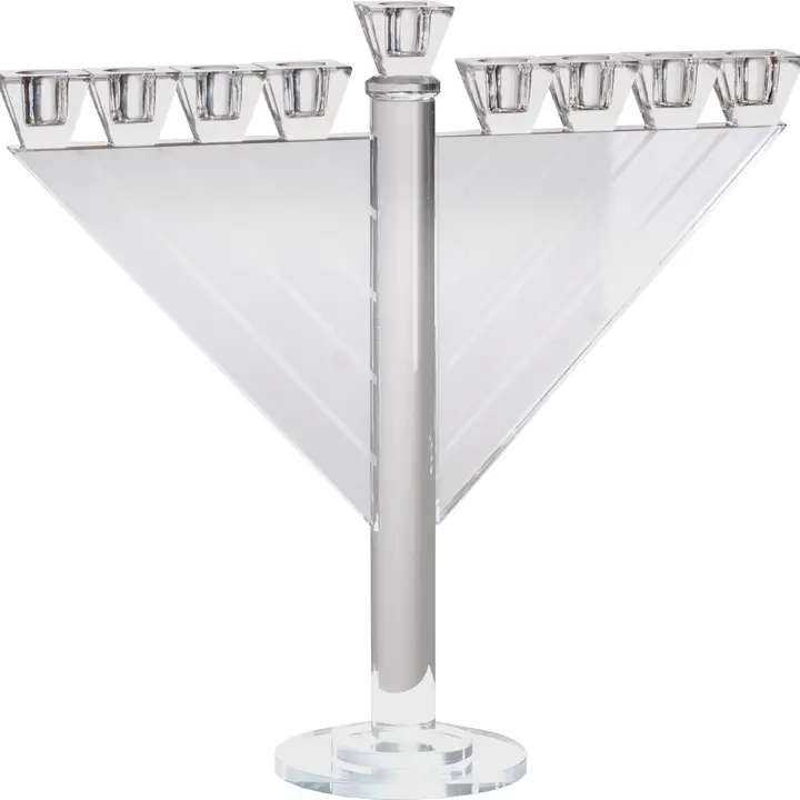 CRYSTAL GLASS MENORAH