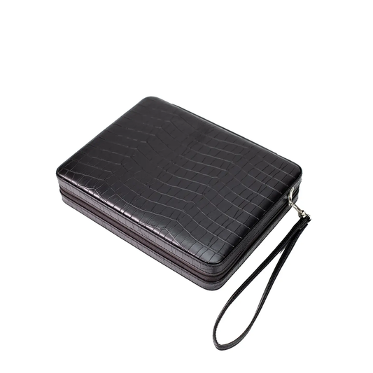 Travel Backgammon-Black Croc