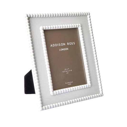 WHITE BOBBIN LACQUER PHOTO FRAME