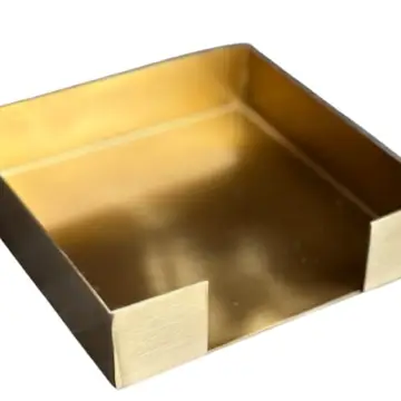 Square Brass Plated Tray