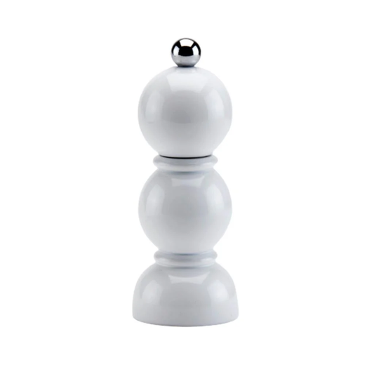 WHITE MINI BOB SALT OR PEPPER MILL
