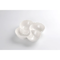 Waves 4 Section White Melamine Bowl