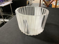 Threaded Vessel Low Pastel White