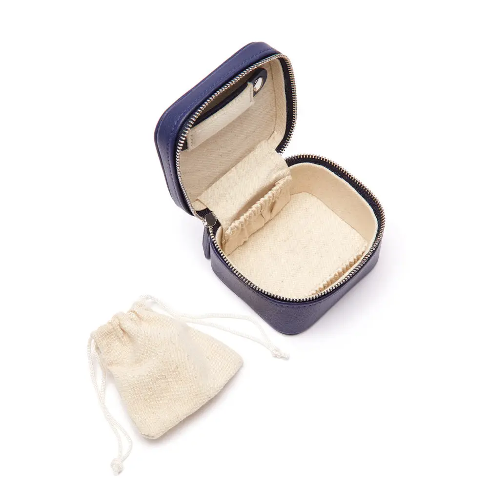 Petite Travel Jewelry Box-Navy