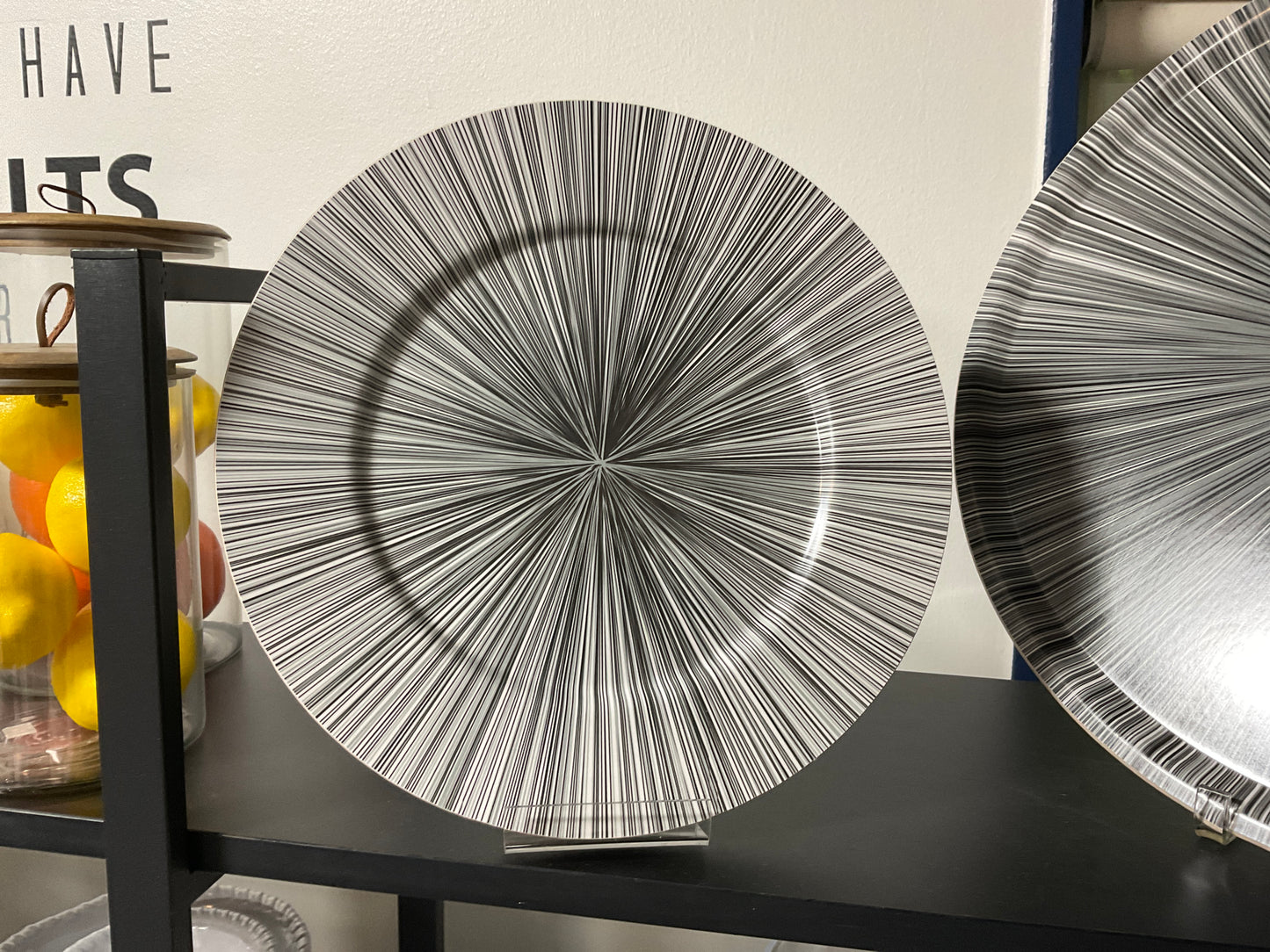 Black Multi Line Plate-31