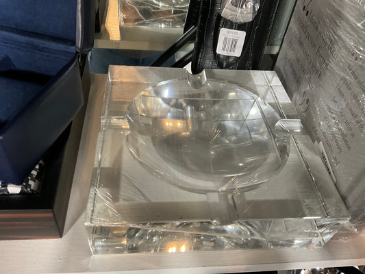 Square Crystal Ashtray-Large
