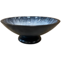 BLACK/WHITE FOOTED BOWL
