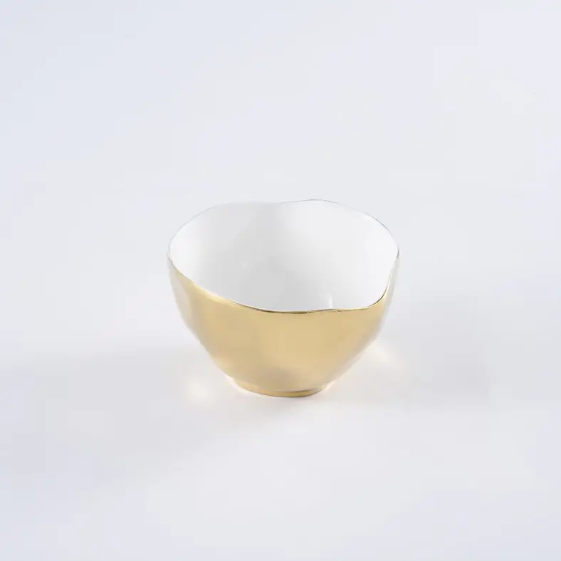 Gold Bowl White Inside - Small