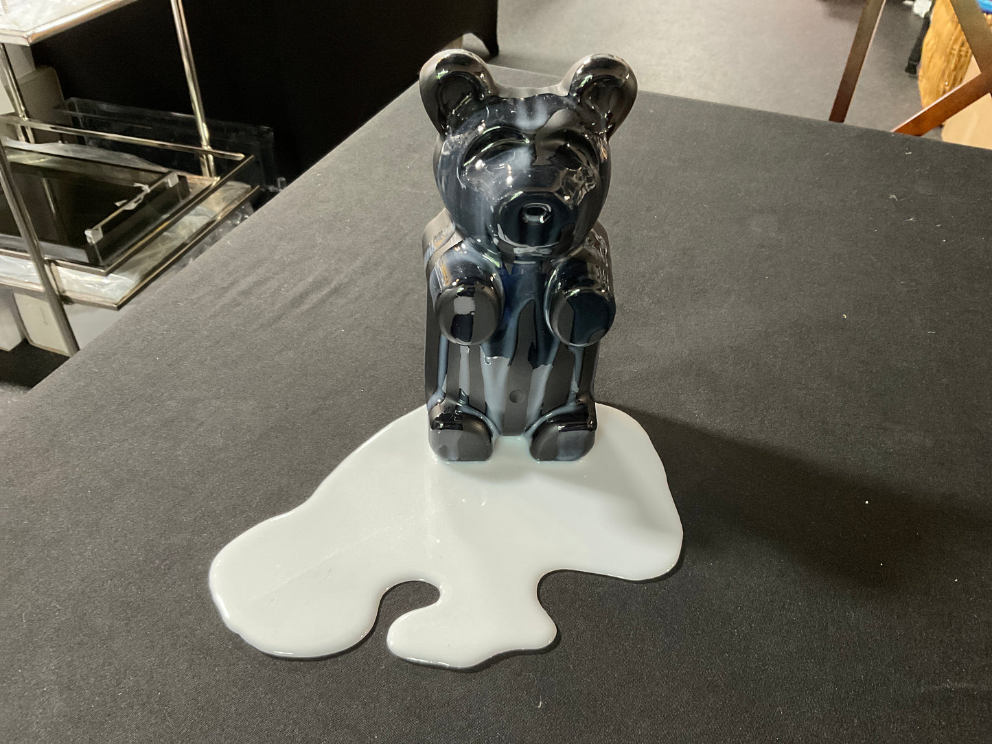 Black Bear with White Resin Base