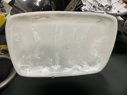 21” Large Resin Tray Alabaster