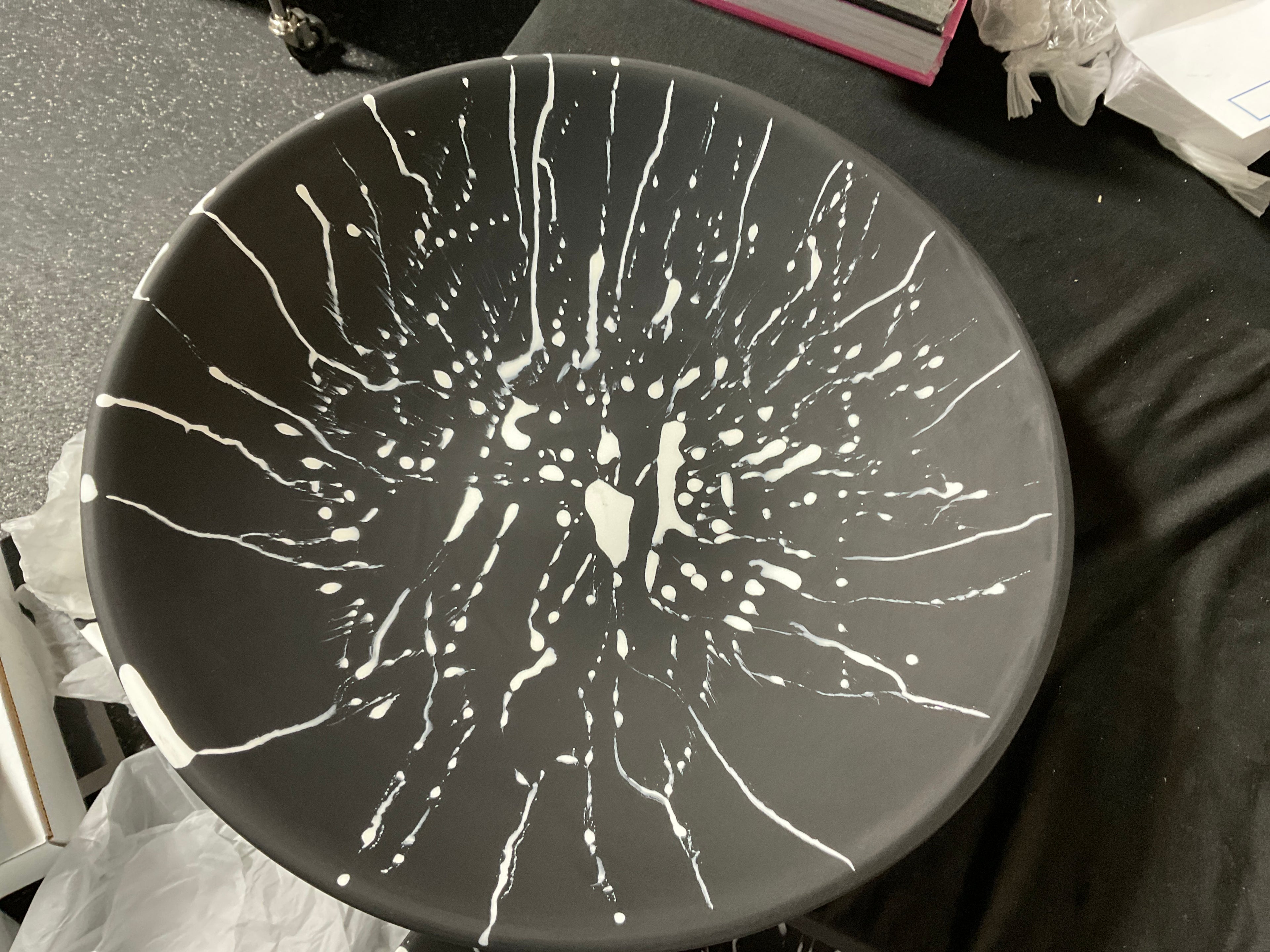 EVERYDAY BOWL LARGE BLK/WHT SPLATTER