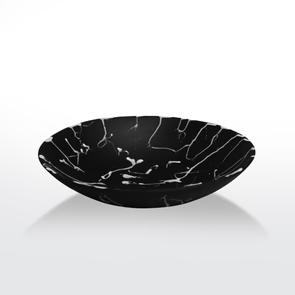 Everyday Medium Bowl - Solid BLK w/Wht SPLT