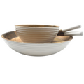 RIBBED BOWL WITH SERVERS