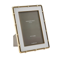 5x7 White & Gold Bamboo Frame