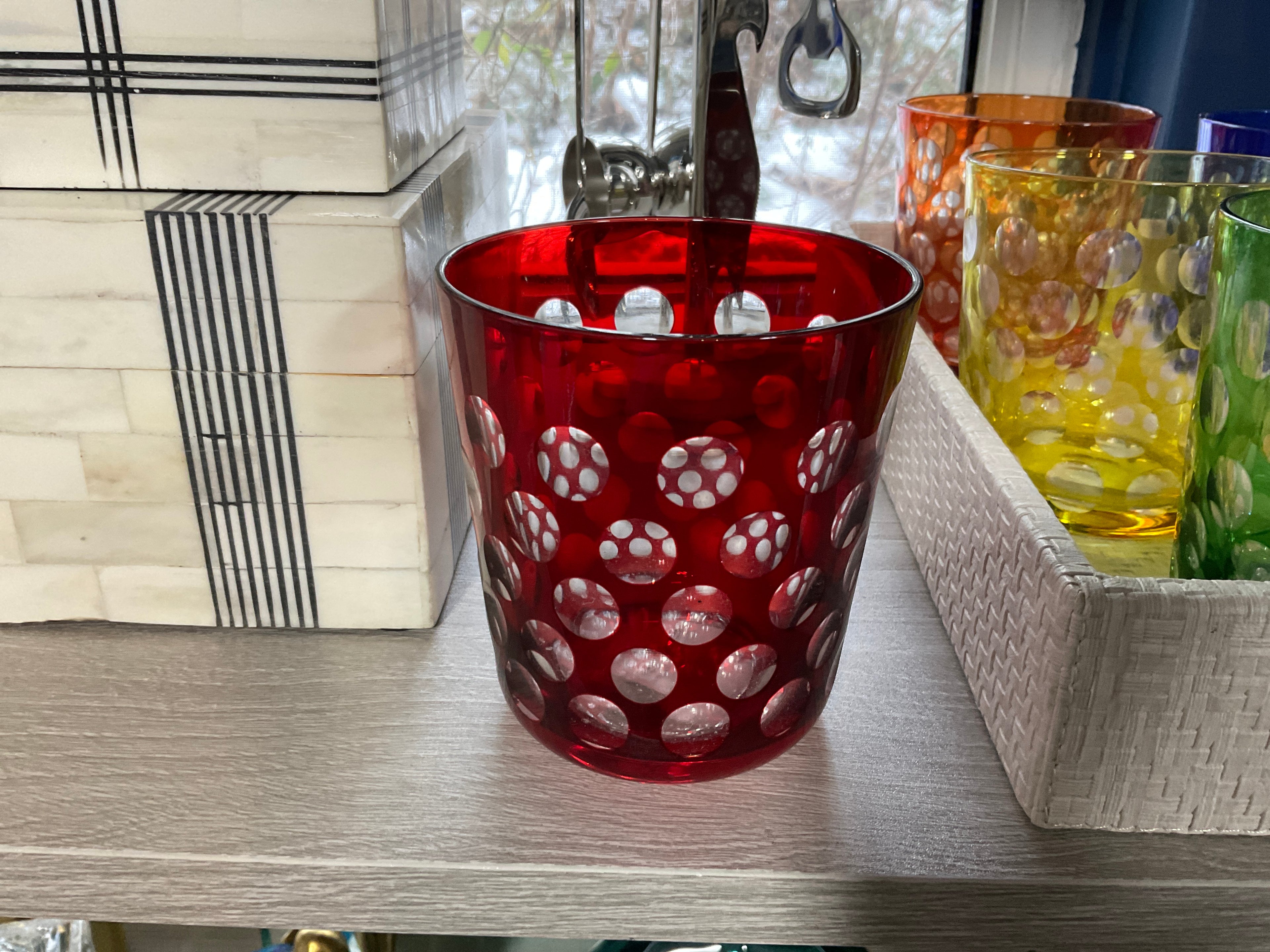 Melrose Rock Glasses-Ruby