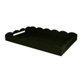 26X17 XL Black Lacquer Scalloped Tray