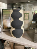 Beige and Black Ceramic Vase