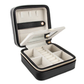 Leah travel jewelry case light grey