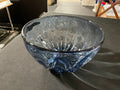 Hand Blown Sheer Illusion Bowl-Pale Steel Blue