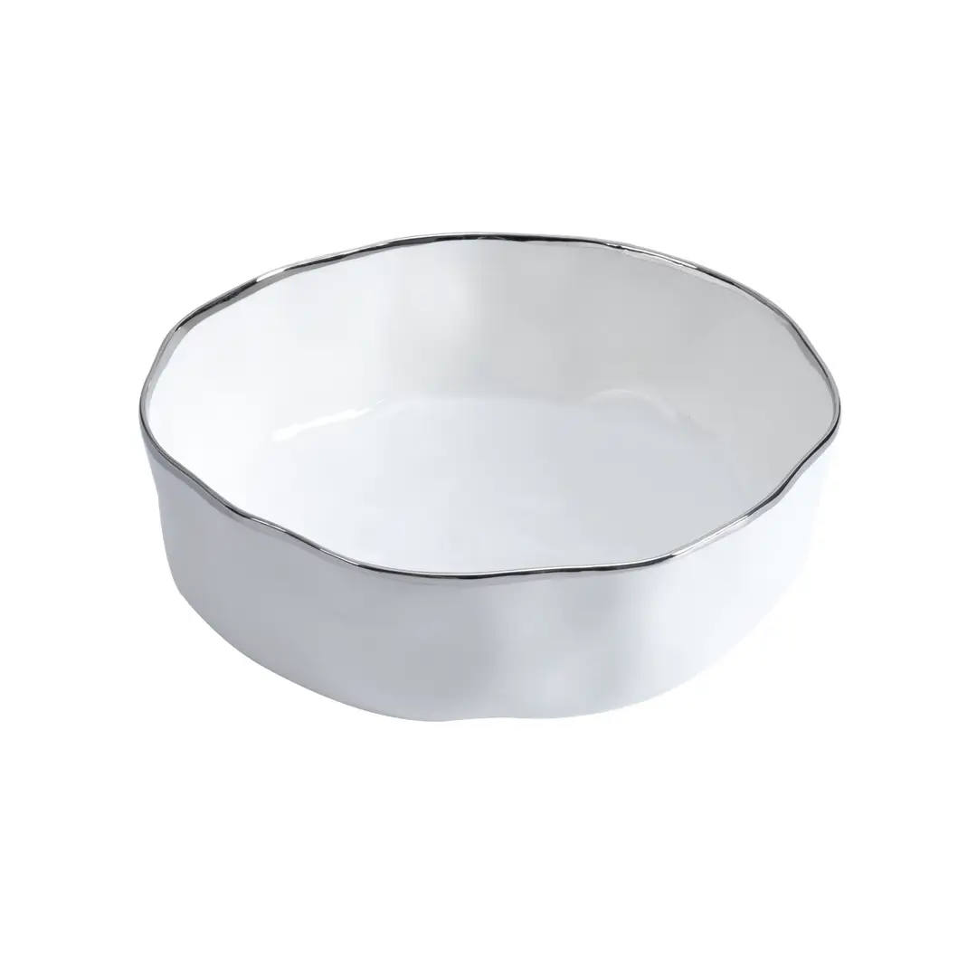 Extra Large Bowl White/Silver
