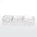 3 Section Serving Tray Large White Swirl