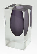 LUCITE 5 INCH VASE SMOKE