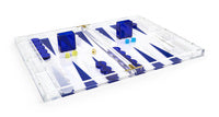Lucite Backgammon-Blue
