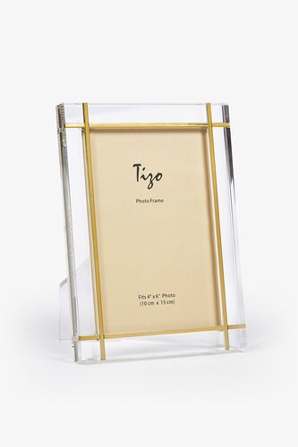 5 X 7 Lucite Frame-Gold Metal Design