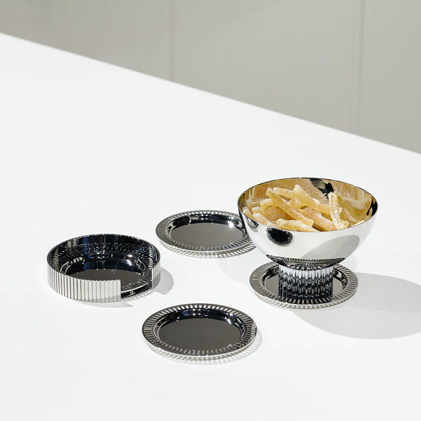 Striations Nut Bowl, Silver