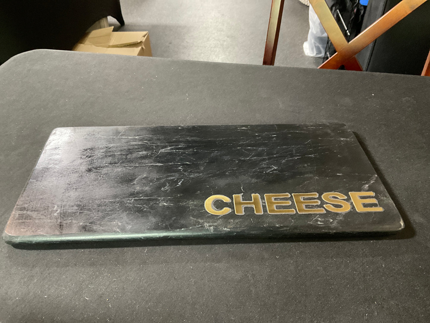 Black Marble and Gold Cheese Tray