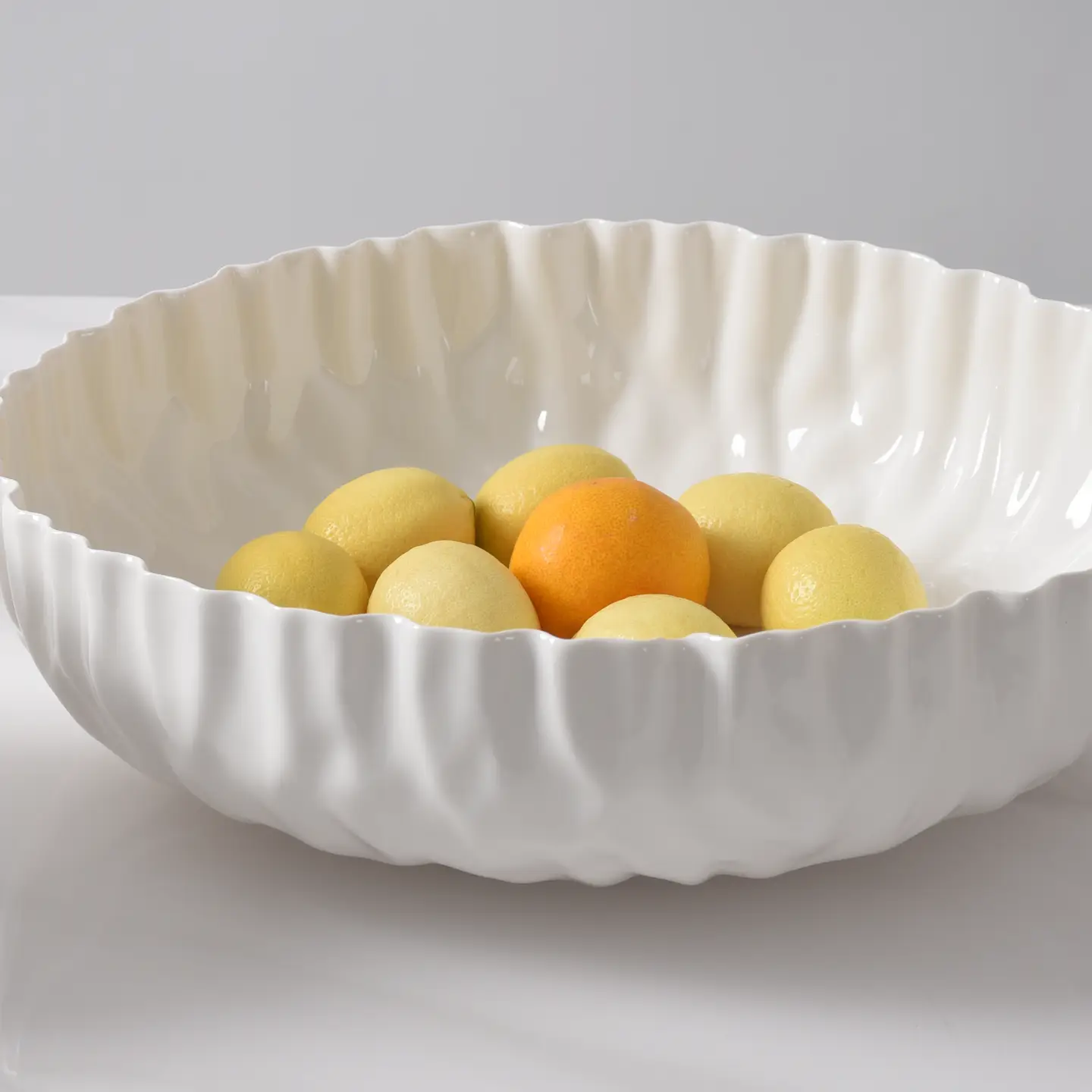 MAS White XL Shallow Bowl