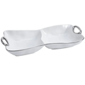 2 Section Server White/ Silver