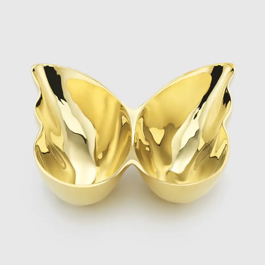 Butterfly Brass Double Bowl