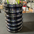 Glass 9 inch black vase