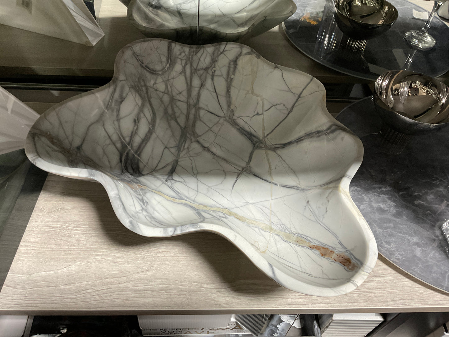 White and grey bowl