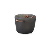 Black Ice Bucket Leather Handle-Black