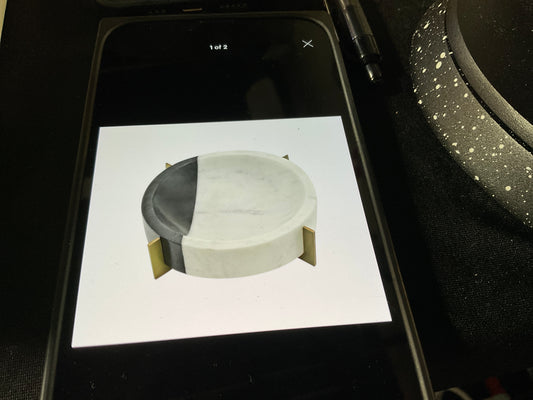 Blk/white round bowl