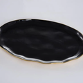 Black With Gold Trim Oval Patter