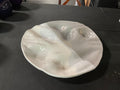 Round Ripple Platter-Grey and White