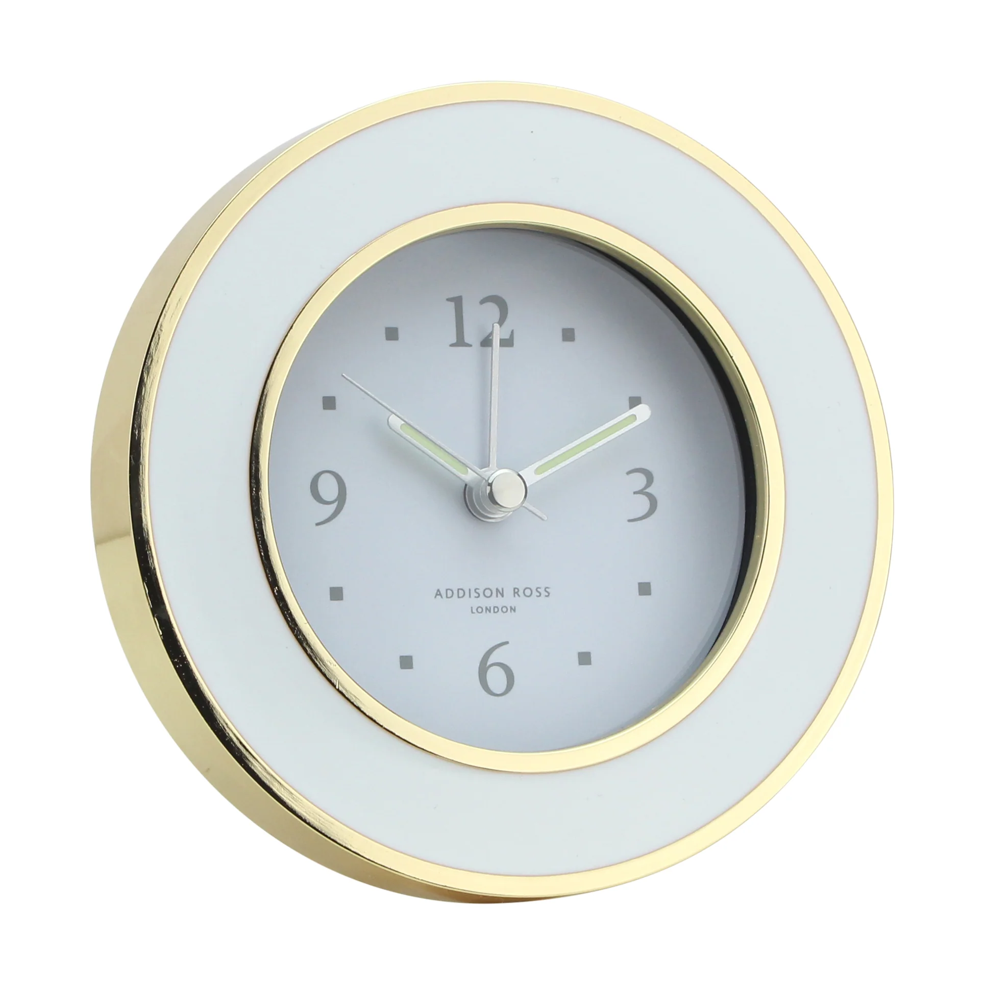 WHITE &GOLD ALARM CLOCK