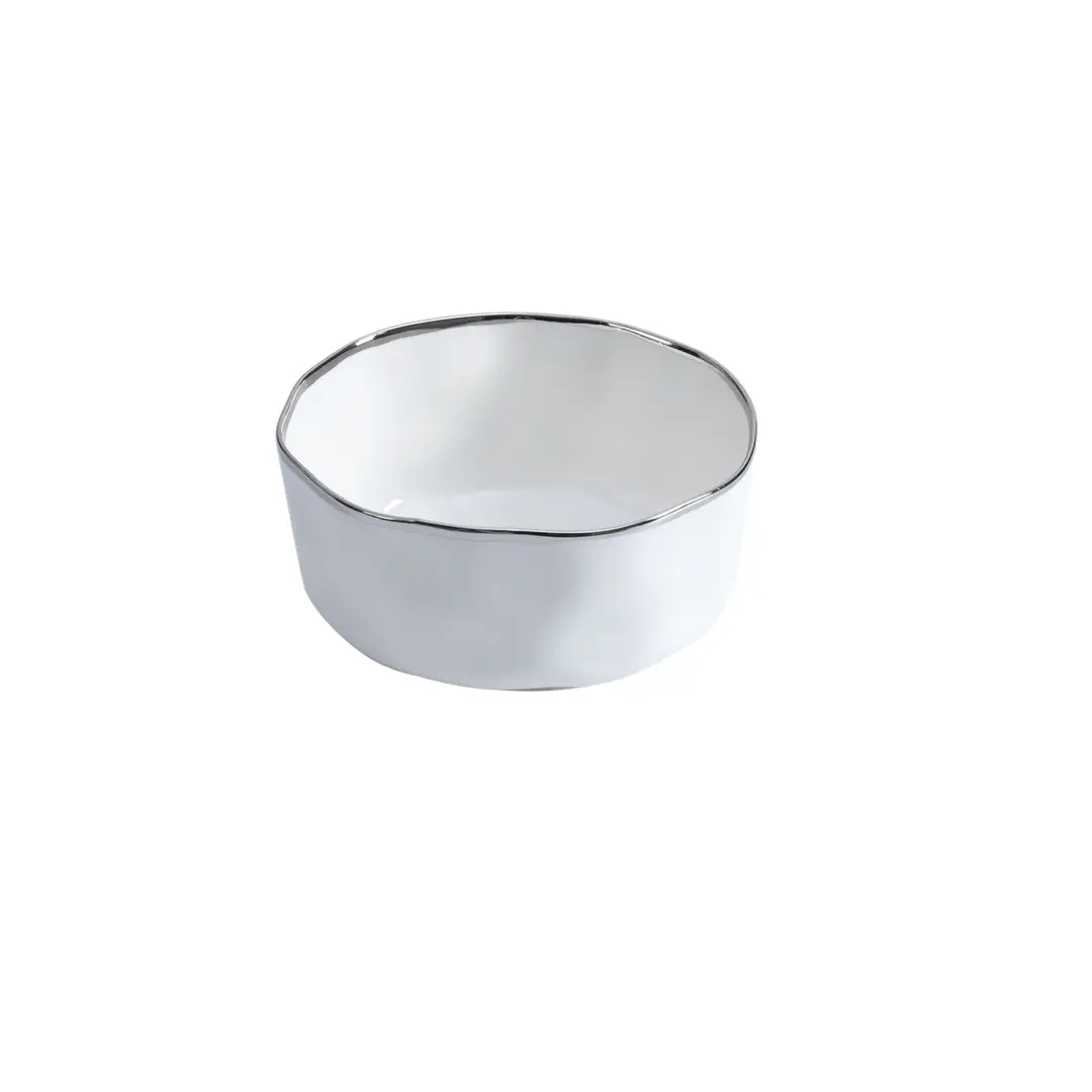 Medium Bowl White/Silver