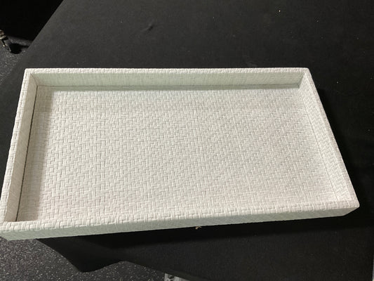 Wicker White Vanity Tray