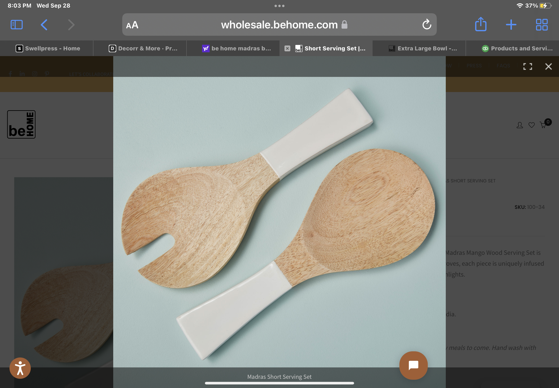 Madras Serving Set-Short