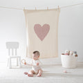 Baby Love - Pink -  Baby blanket - 100% organic cotton