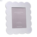 5X7 White Lacquer Scalloped Frame