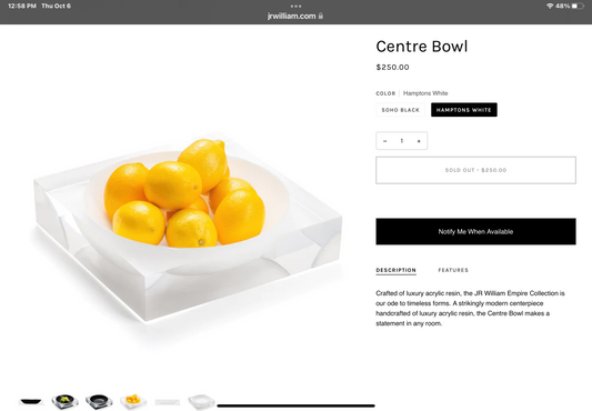 (OLD) White Candy Dish-Large