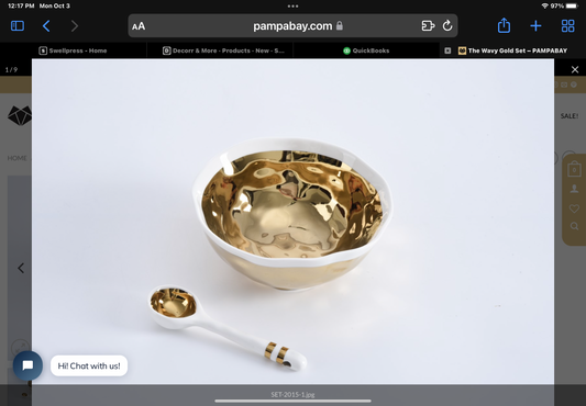 Wavy Gold Set with Spoon