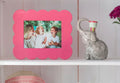 5X7 Pink Lacquer Scalloped Frame